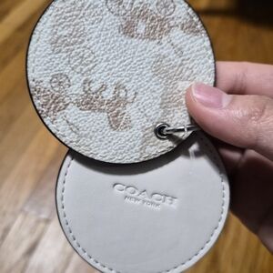 COACH - Mirror Bag Charm Leather Keychain